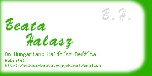 beata halasz business card